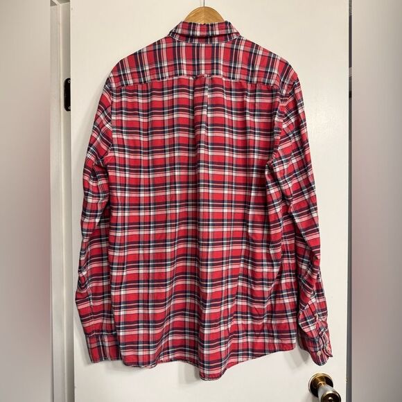 LL Bean Signature Plaid Flannel Shirt Mens Large Tall Cotton - Picture 6 of 8